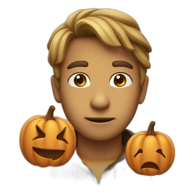 autumn nervous emoji with a smile sticker
