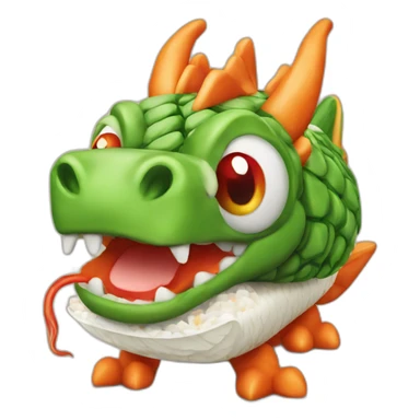 Dragon sushi sticker