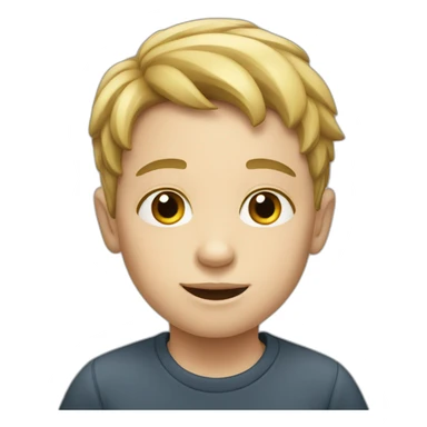 A white male child  sticker