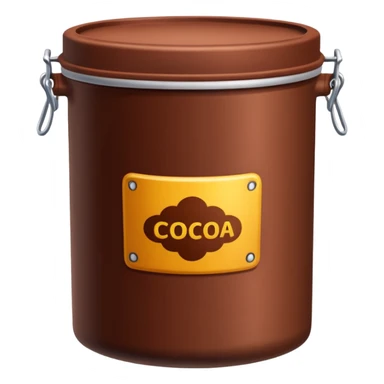 container of cocoa powder sticker