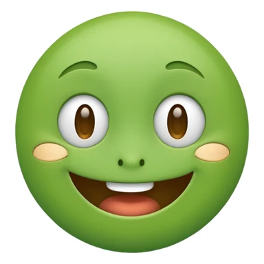 happy face emoji  Green colored sticker