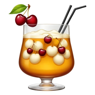 Emoji with an amaretto sour cocktail sticker