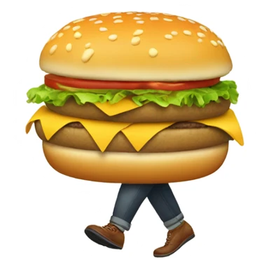 Walking cheeseburger sticker