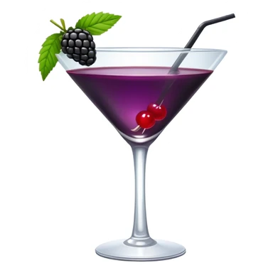 Blackberry cocktail sticker