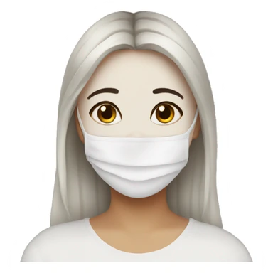aesthetic girl with a facial mask on  sticker