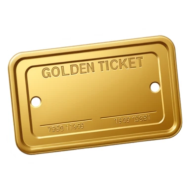 Golden ticket wonka sticker