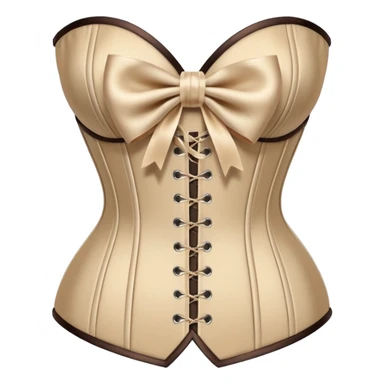 beige corset with bow sticker