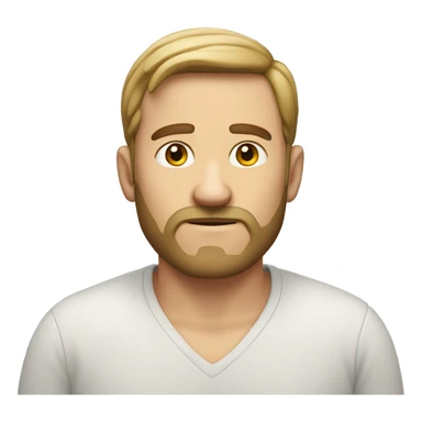 A white male with a short beard and eyes that diverge in different directions. sticker