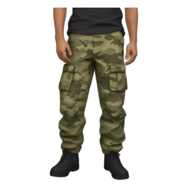 Military khaki camo cargo pants sticker