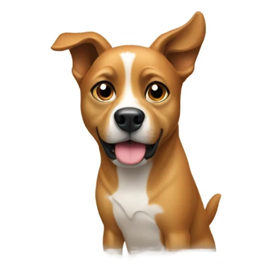 dog gazing at viewer fawn  sticker