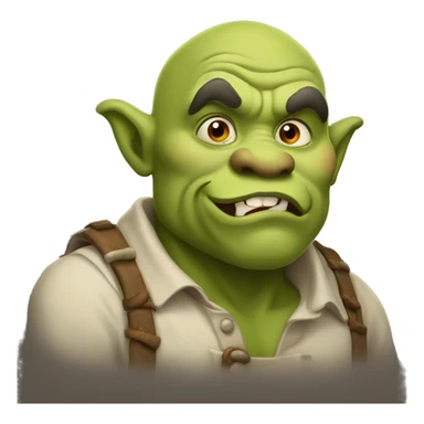 Ogre blowing kiss sticker