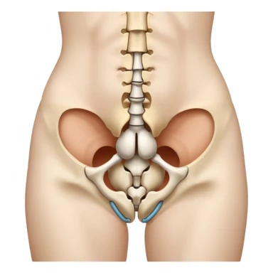 woman Pelvic bone sticker