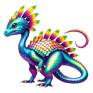 Shiny Exotic Tropical Pokémon-Fakémon-hybrid-creature (full body) sticker