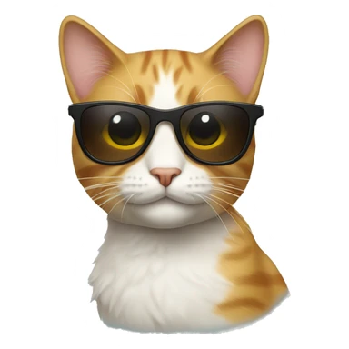 Cat with sunglasses sticker