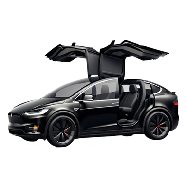 Tesla Model X - Tesla (Model Year: 2022) (Iconic colour: Black) sticker