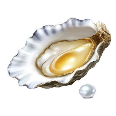 The oyster opened its mouth and there was a pearl inside sticker