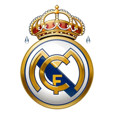real madrid logo with crying sticker