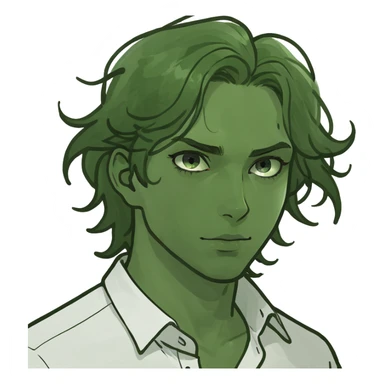 handsome male memoji, tan skin, wavy hair, white shirt unbuttoned, seductive smile, romantic lover vibe, dreamy eyes sticker