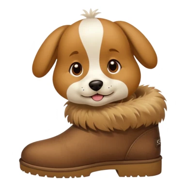 Dog wearing uggs sticker