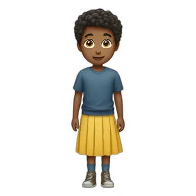 boy wearing skirt sticker