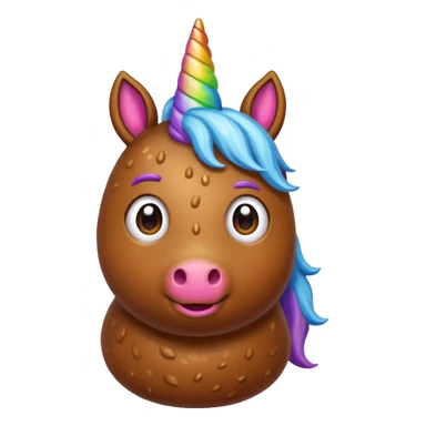 Poop unicorn  sticker
