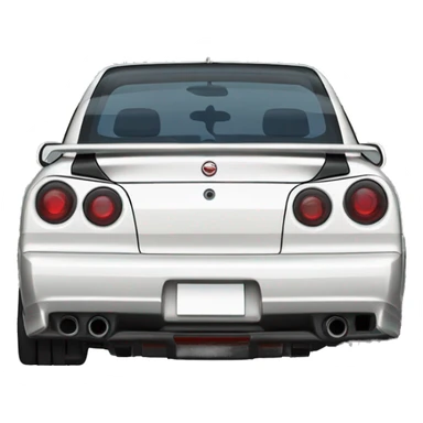 nissan skyline GTR R32 back view  sticker