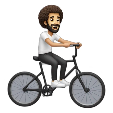 mo salah riding unicycle sticker