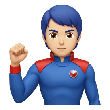 Mark from Battle of the Planets doing fist pump. sticker