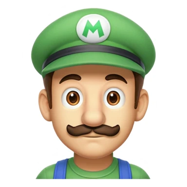 Luigi from Mario thinking sticker