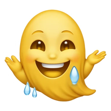 Emojis qui rigole fusionné avec l’emojis fantôme 👻 sticker