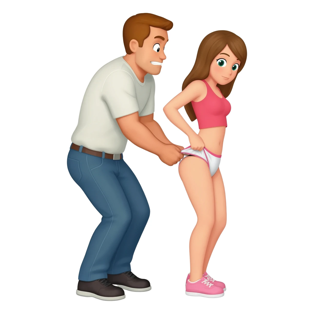 Atomic wedgie underwear bully sticker