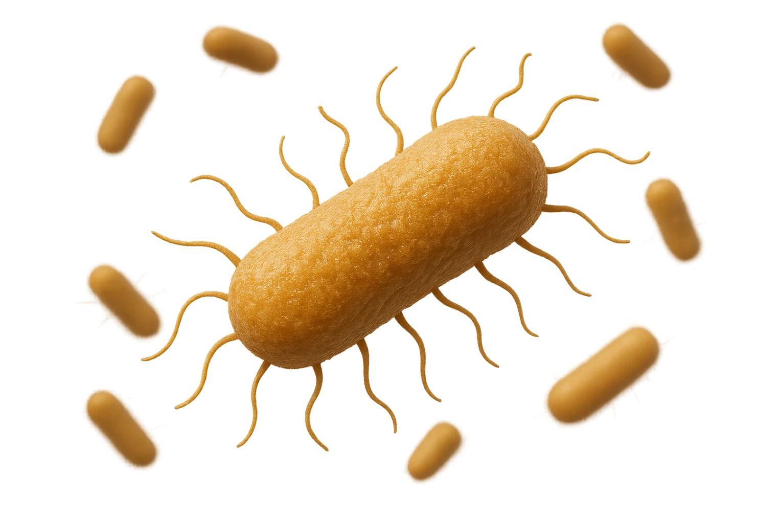 EMOJI STILE IPHONE 3D DI batteri intestinali che fluttuano in aria E FALLO MOLTO REALISTICO IN 3D sticker