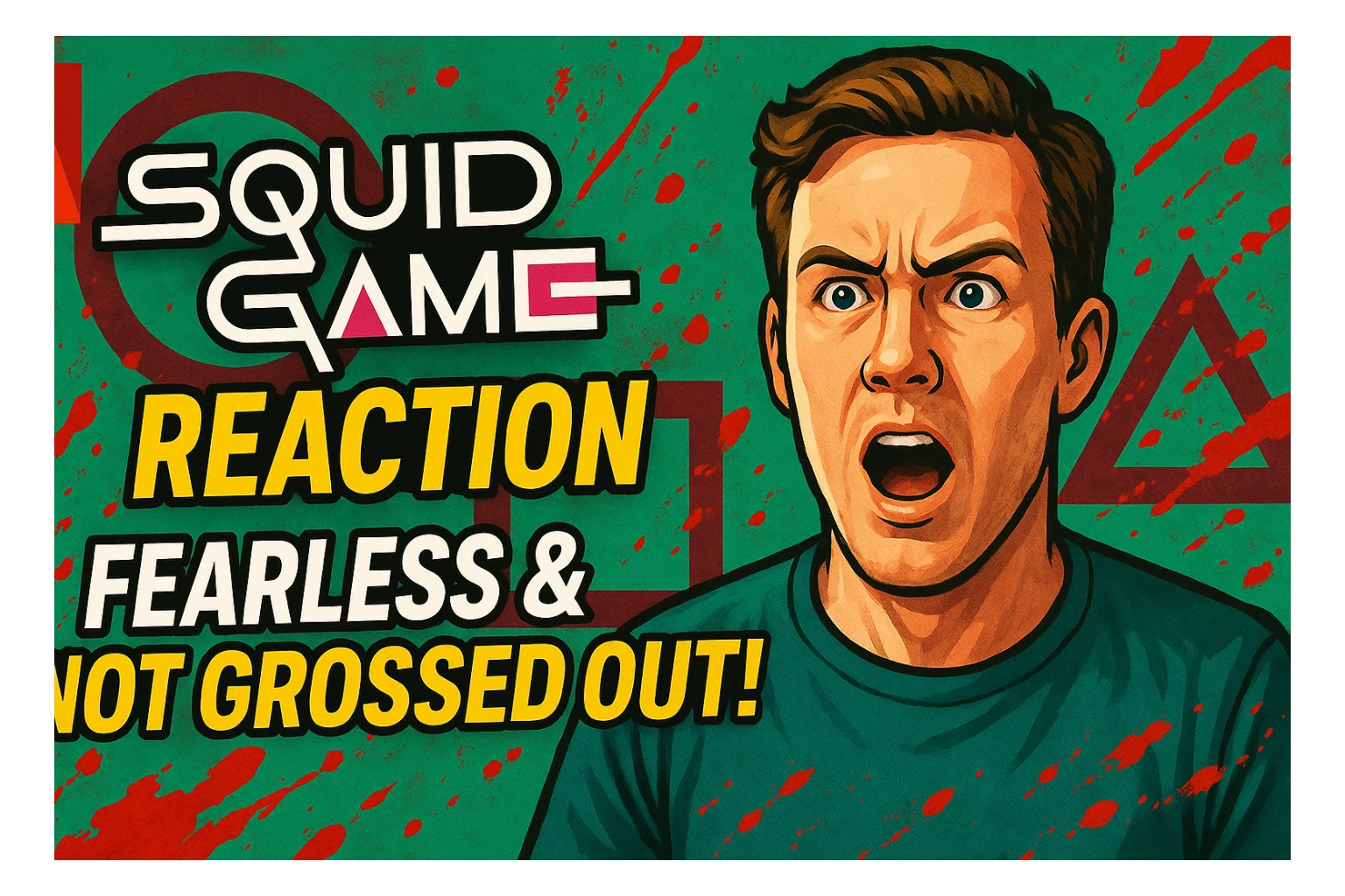 Ep 1 react a squid game de netflix defi ne pas avoir peur et pas être dégouté du sang  sticker