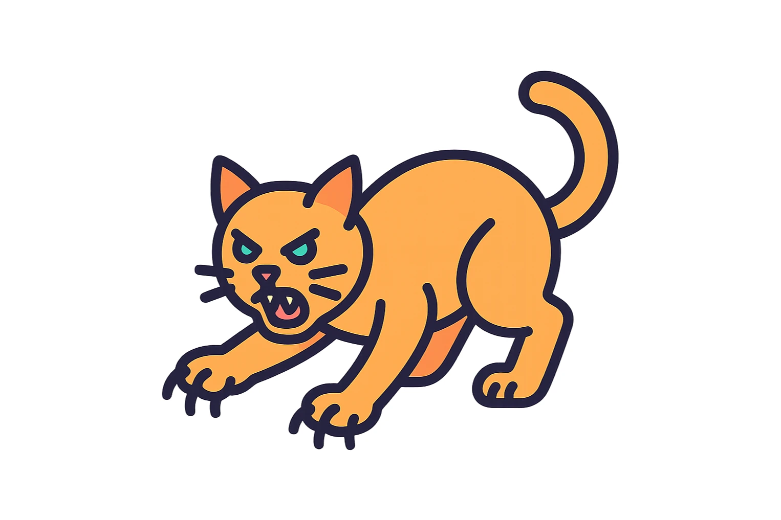 cat attack sticker