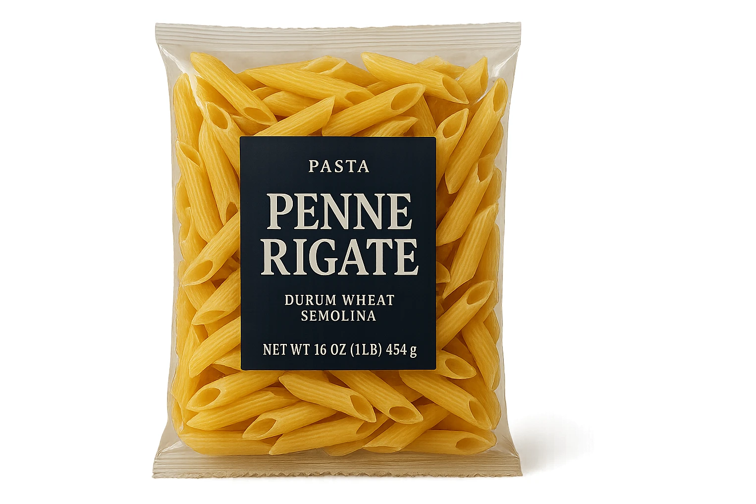 pacco di pasta (penne rigate) realistico, 4k sticker