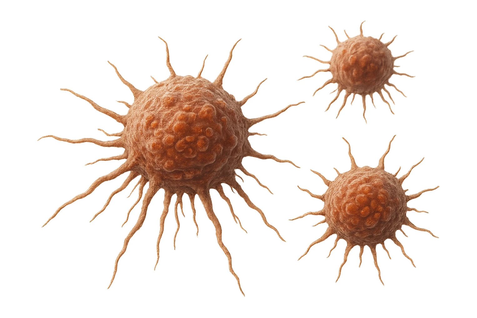 SEI CELLULE TUMORALI ANATOMICHE REALISTICHE FLUTTUANO IN ARIA sticker