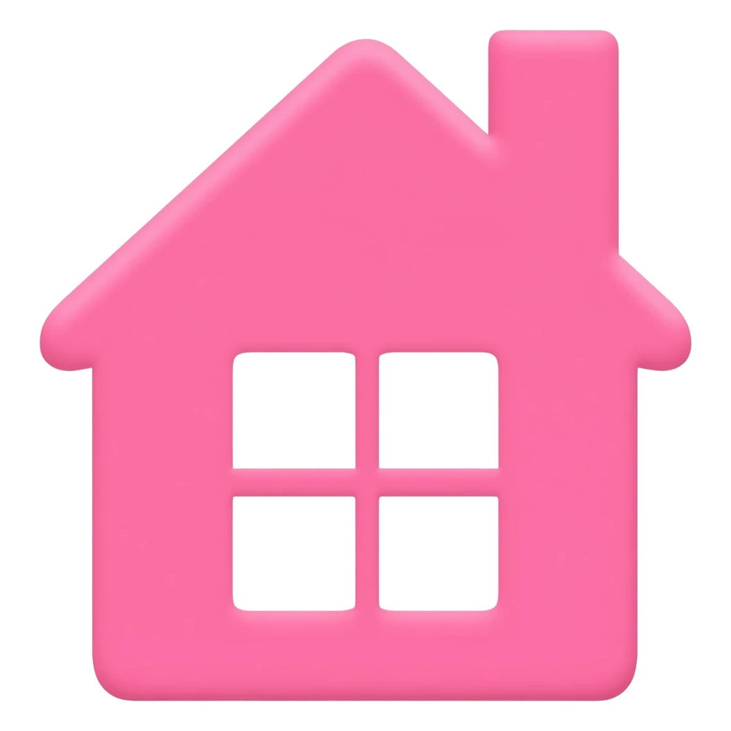ícone casa rosa sticker
