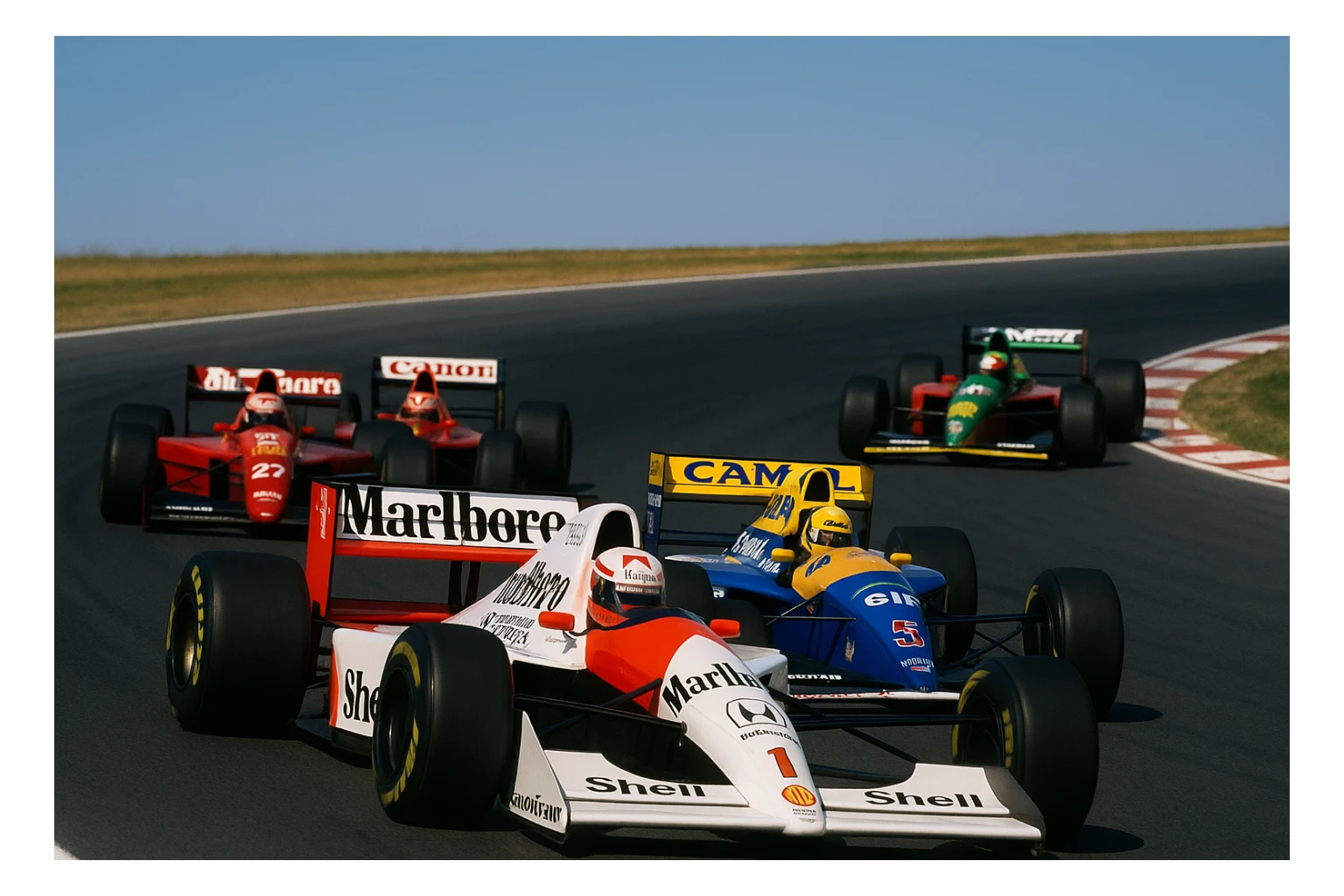 racing cars in 1990s sticker