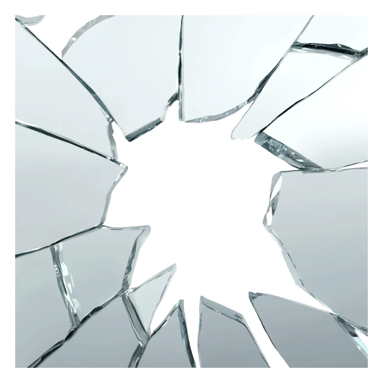 Shatter piece of Glass sticker