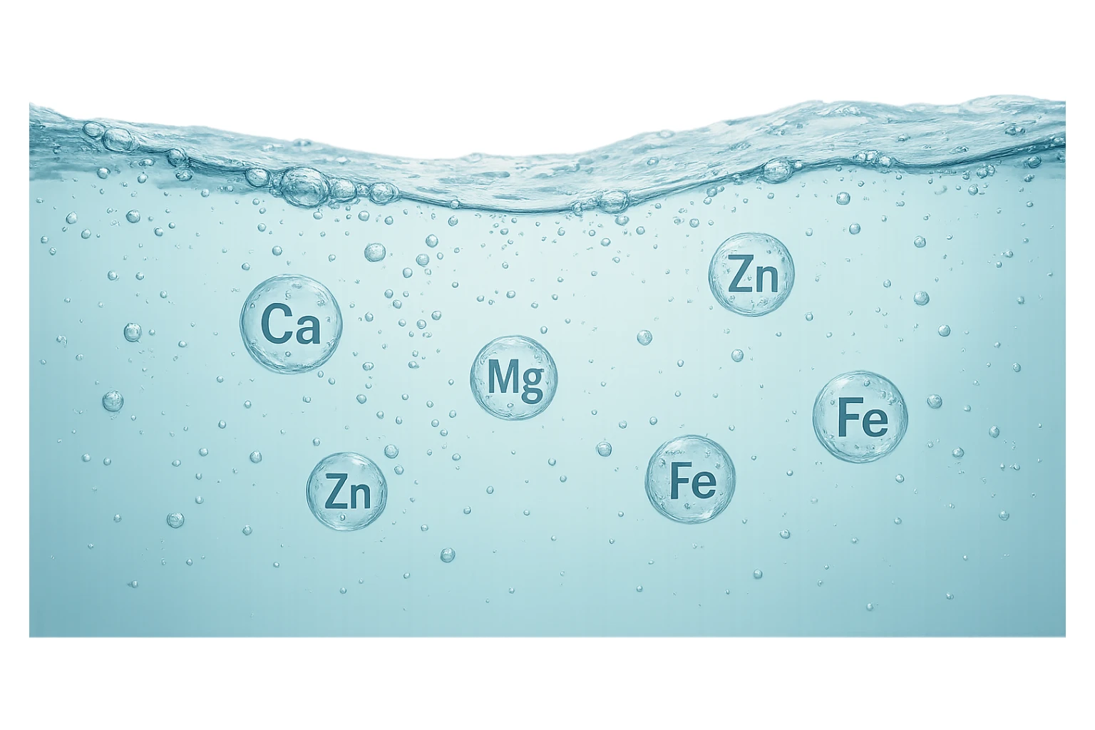 focus sull'acqua a tutto schermo e i micronutrienti contenuti in essa sticker