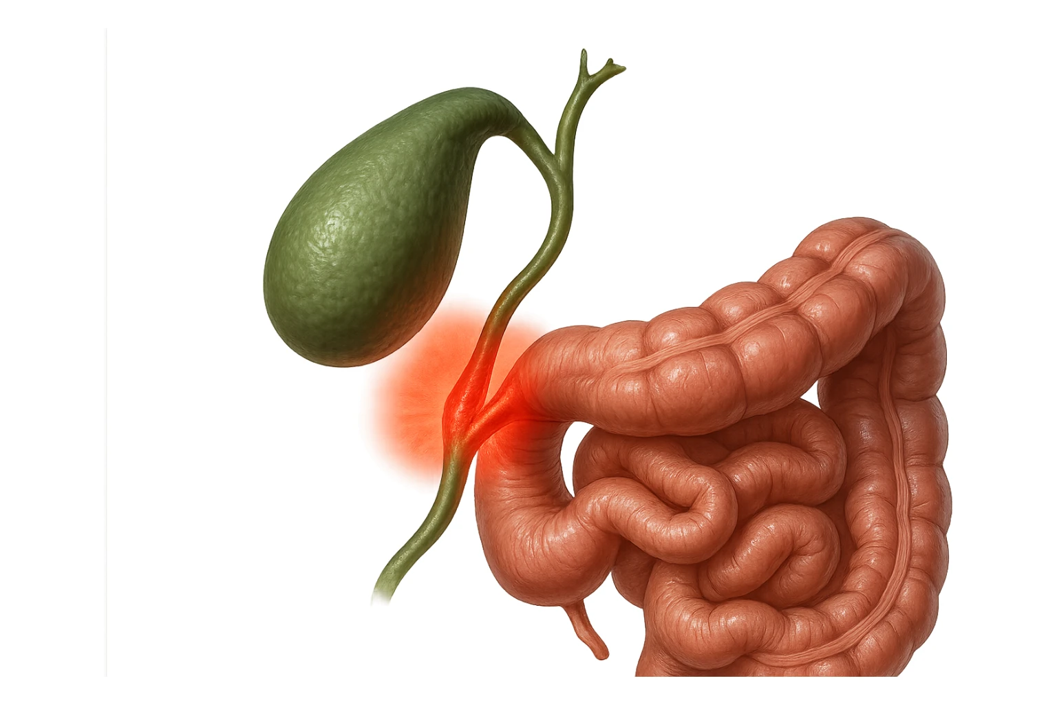 CISTIFELLEA E INTESTINO SONO COLLEGATI NEL DOLORE, iperrealistico 4k sticker