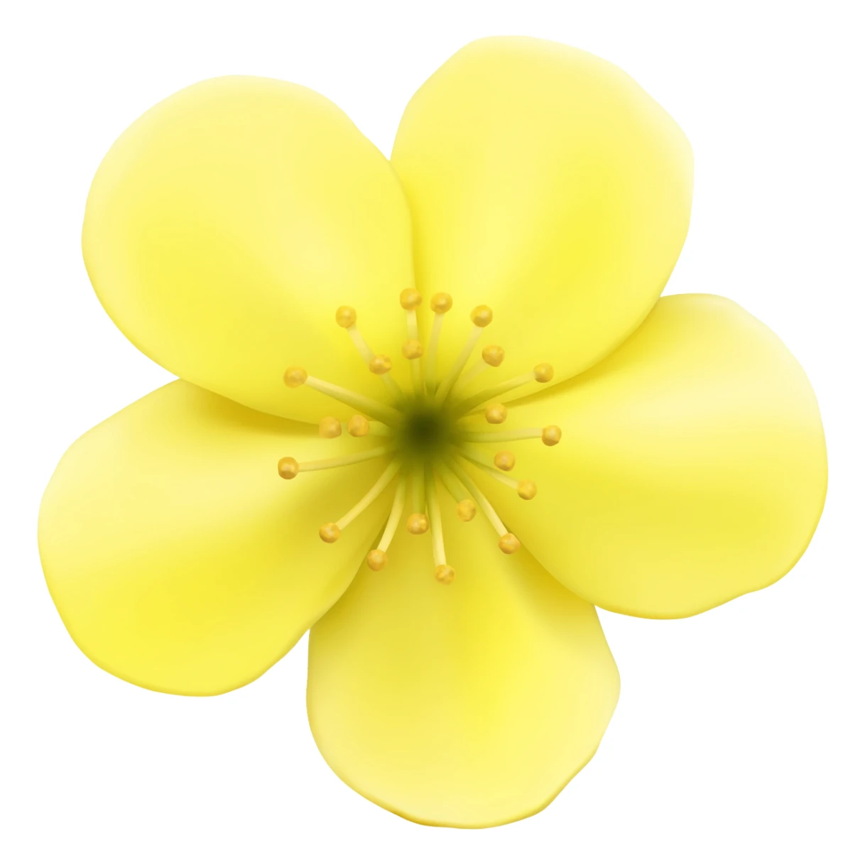 A yellow Blooming Pear Flower sticker