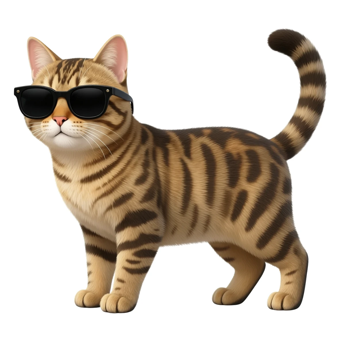 Cat wearing sunglasses sticker