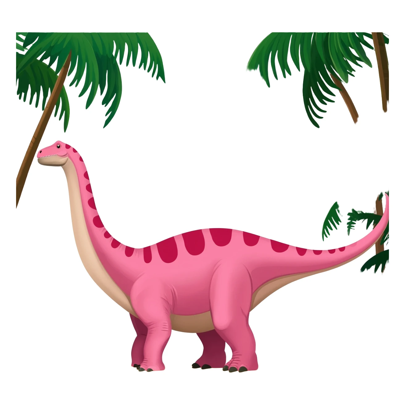 pink brachiosaurus sticker