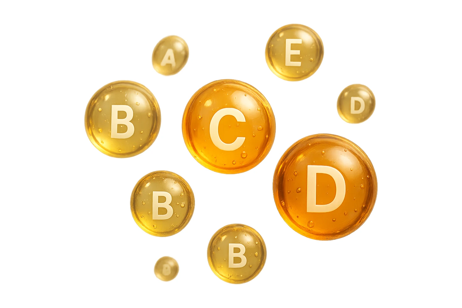 particelle di vitamine fluttuano in aria sticker