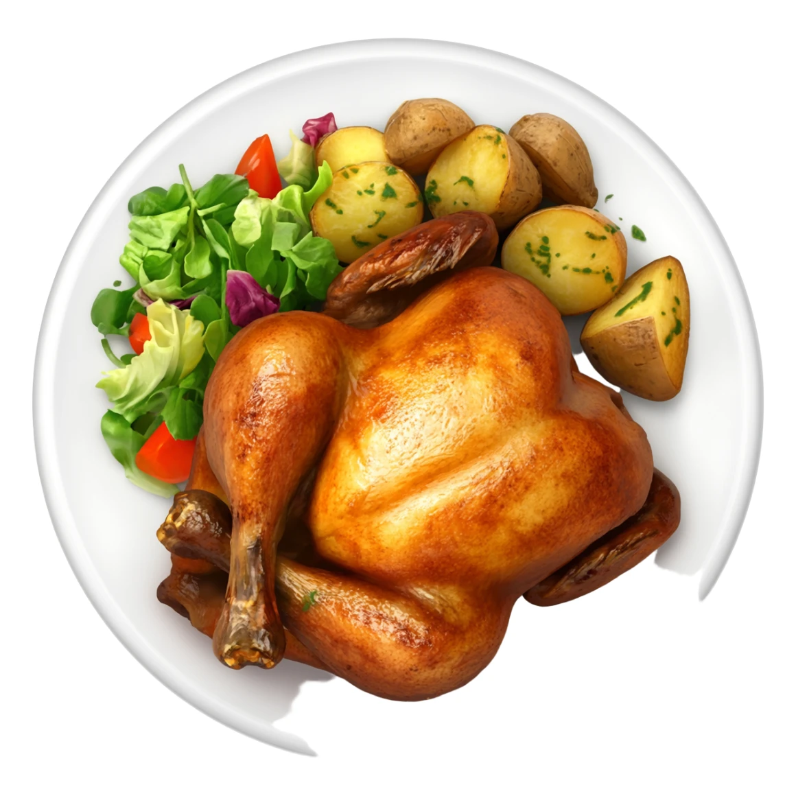 Chicken potato and salad sticker