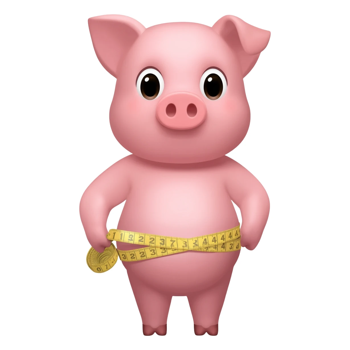 pig woman with diet Tape measure sticker