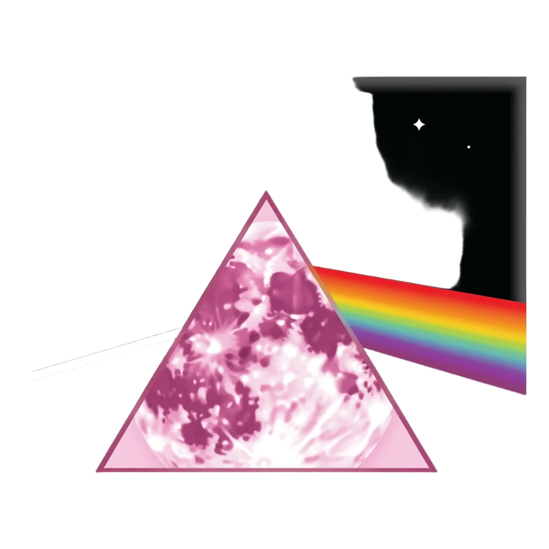 the dark side of the moon (pink floyd) prism moni colour sticker