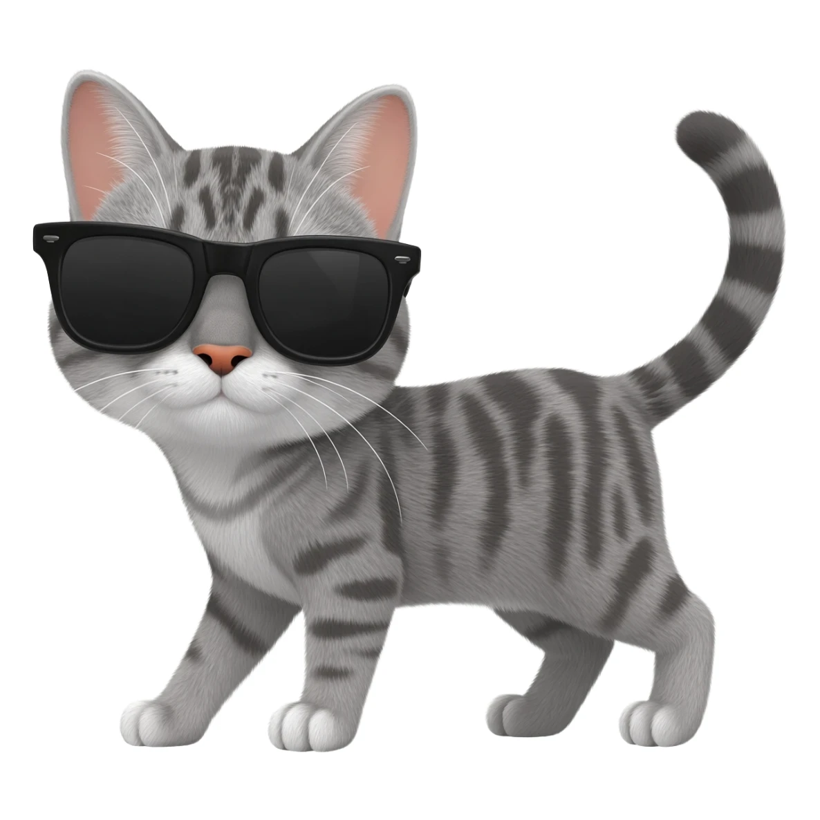 Cat wearing sunglasses sticker