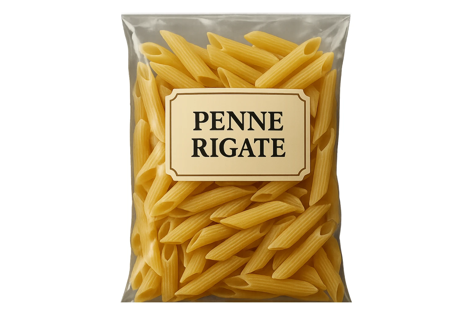 pacco di pasta (penne rigate) realistico, 4k sticker